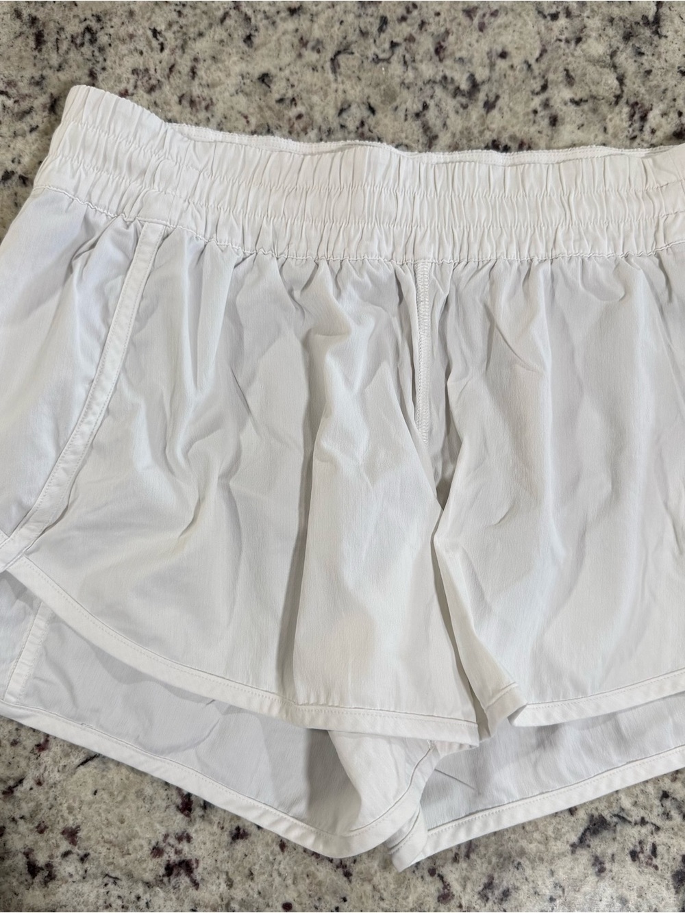 Lululemon Women’s White Athletic Shorts with Elastic Waistband